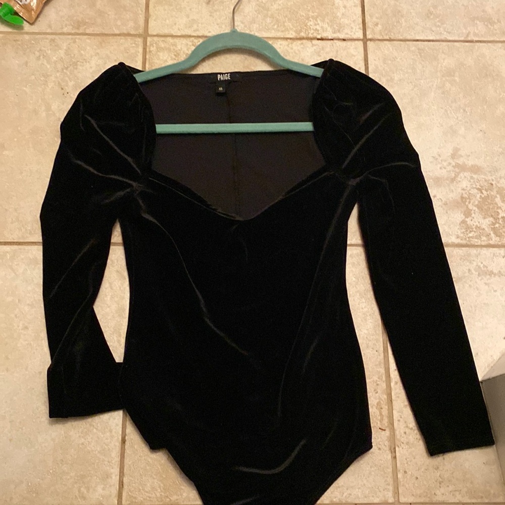 Paige velvet bodysuit